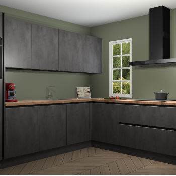 Beton Antraciet greeploze keuken Paramaribo 96144