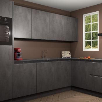 Beton Antraciet greeploze keuken Paramaribo 96171