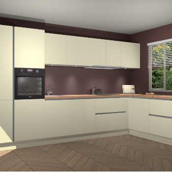 Magnolia Hoogglans greeploze keuken Petten 94198