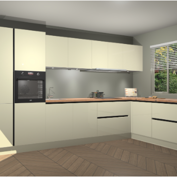 Magnolia Hoogglans greeploze keuken Petten 94201