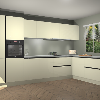 Magnolia Hoogglans greeploze keuken Petten 95180