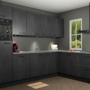 Beton zwart keuken Paramaribo 96269