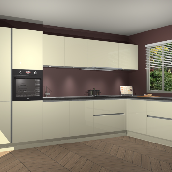 Magnolia Hoogglans greeploze keuken Petten 95600