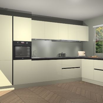 Magnolia Hoogglans greeploze keuken Petten 95186