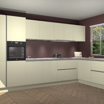 Magnolia Hoogglans greeploze keuken Petten 95602