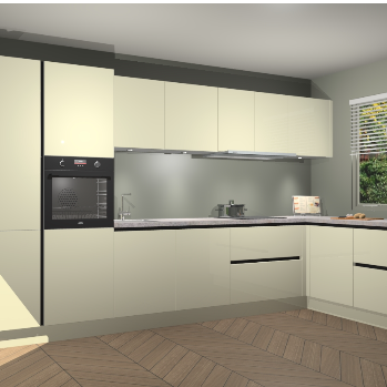 Magnolia Hoogglans greeploze keuken Petten 95198