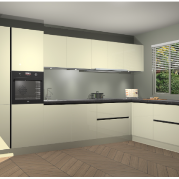 Magnolia Hoogglans greeploze keuken Petten 95204