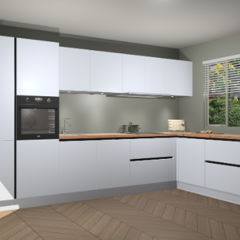 Sneeuwwitte greeploze keuken Petten 94281