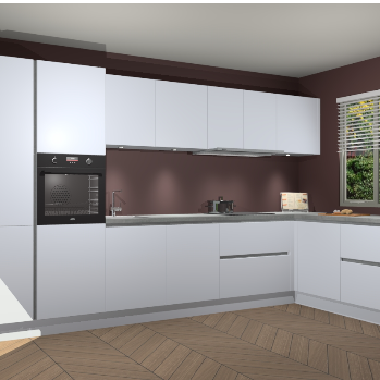 Sneeuwwitte greeploze keuken Petten 95352