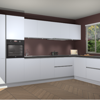 Sneeuwwitte greeploze keuken Petten 95358