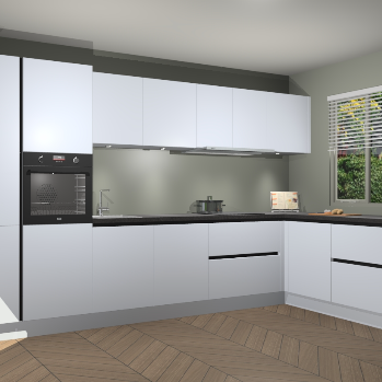 Sneeuwwitte greeploze keuken Petten 95361