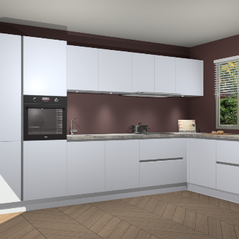 Sneeuwwitte greeploze keuken Petten 95364