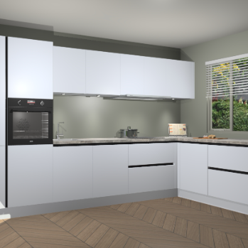 Sneeuwwitte greeploze keuken Petten 95367