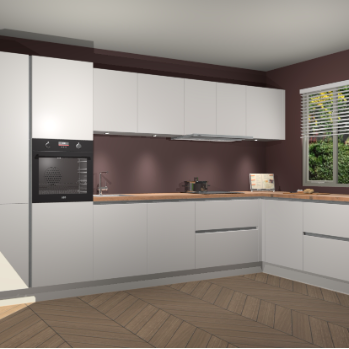 Zijdegrijze greeploze keuken Petten 94290