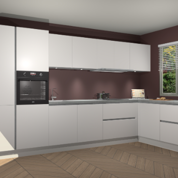 Zijdegrijze greeploze keuken Petten 95399