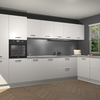 Zijdegrijze keuken Petten 95400