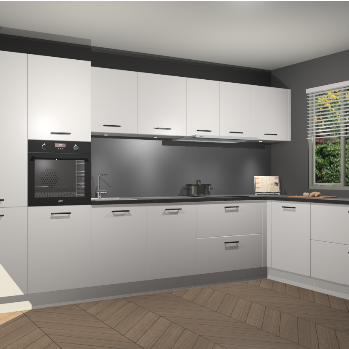 Zijdegrijze keuken Petten 95406