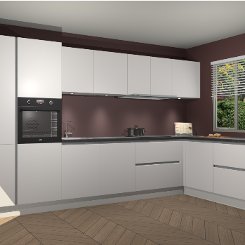 Zijdegrijze greeploze keuken Petten 95423