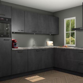 Beton zwart keuken Paramaribo 96281