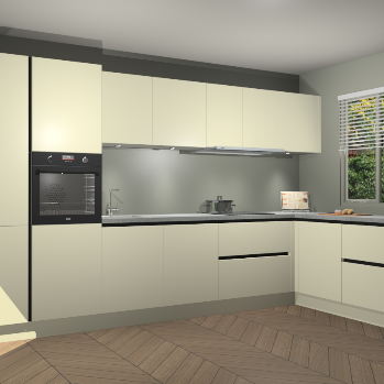 Magnolia greeploze keuken Petten 95454