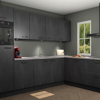 Beton zwart keuken Paramaribo 96287