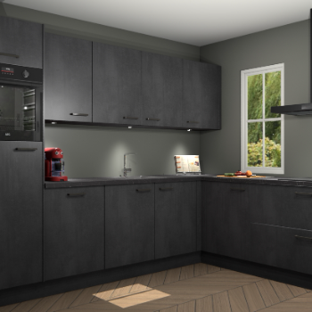 Beton zwart keuken Paramaribo 96293