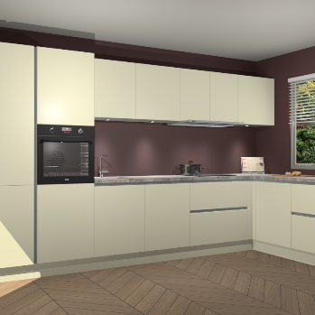 Magnolia greeploze keuken Petten 95463