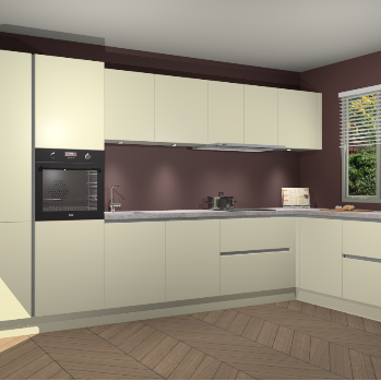 Magnolia greeploze keuken Petten 95469