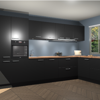 Zwarte keuken Petten 94300