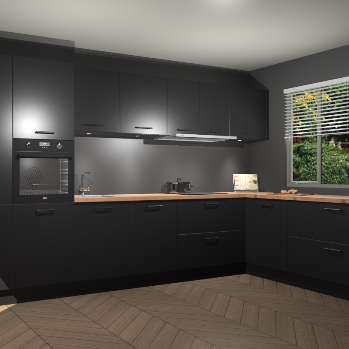 Zwarte keuken Petten 94303