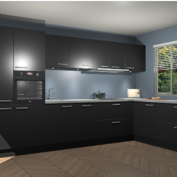 Zwarte keuken Petten 95479