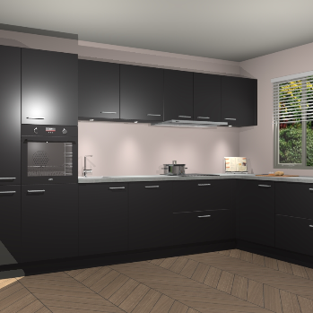 Zwarte keuken Petten 95480