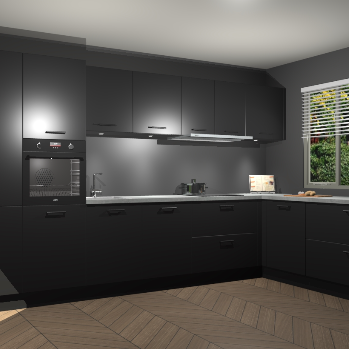 Zwarte keuken Petten 95482