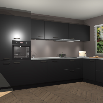 Zwarte keuken Petten 95483