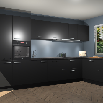 Zwarte keuken Petten 95485