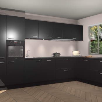 Zwarte keuken Petten 95486