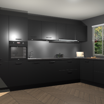 Zwarte keuken Petten 95488