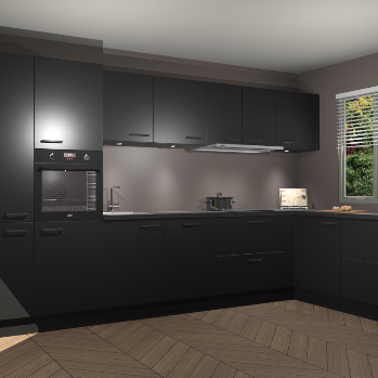 Zwarte keuken Petten 95489