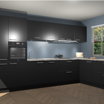 Zwarte keuken Petten 95491