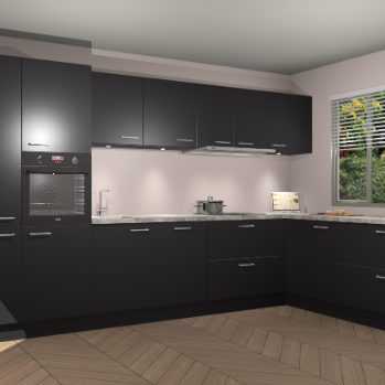 Zwarte keuken Petten 95492