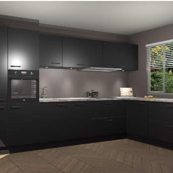 Zwarte keuken Petten 95495