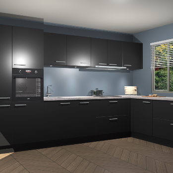 Zwarte keuken Petten 95497