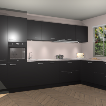 Zwarte keuken Petten 95498