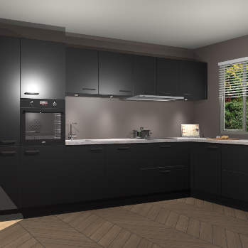 Zwarte keuken Petten 95501