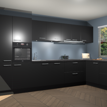 Zwarte keuken Petten 95503