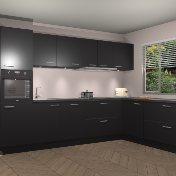 Zwarte keuken Petten 95504