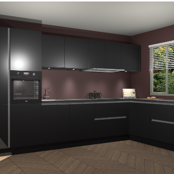 Zwarte keuken Petten 95506