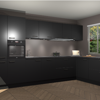 Zwarte keuken Petten 95507