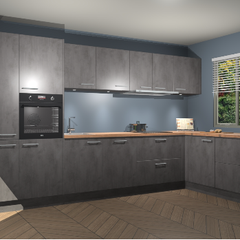 Beton Antraciet keuken Petten 94406