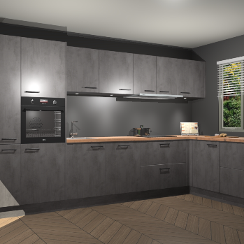 Beton Antraciet keuken Petten 94409